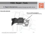 Preview for 10 page of Fein 7 221 40 00 23 0 Repair Information