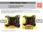 Предварительный просмотр 12 страницы Fein 7 221 40 00 23 0 Repair Information