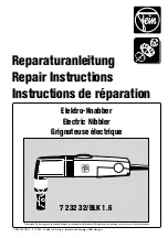 Предварительный просмотр 1 страницы Fein 7 232 32/BLK 1.6 Repair Instructions