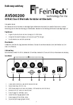 FeinTech AVS00200 Operation Manual предпросмотр