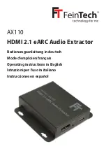 FeinTech AX110 Operating Instructions Manual предпросмотр