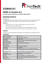 FeinTech VSW04101 Instruction Manual preview