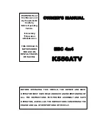 FEISHEN K550ATV EEC 4x4 Owner'S Manual preview