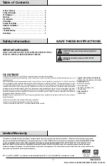 Preview for 2 page of Feit Electric CAM/PAN/WIFI Important Safety Instructions And Installation Manual