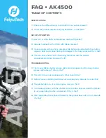 Preview for 1 page of FEIYUTECH AK4500 Faq