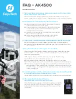 Preview for 3 page of FEIYUTECH AK4500 Faq