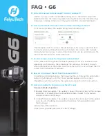 Preview for 5 page of FEIYUTECH G6 Faq