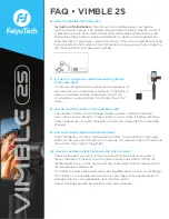 Preview for 6 page of FEIYUTECH Vimble 2S Faq