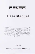 FEKER Alice 80 User Manual предпросмотр