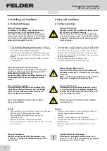 Preview for 36 page of Felder AF 12 Operating Manual