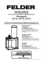 Felder AF 12 Operation Manual preview