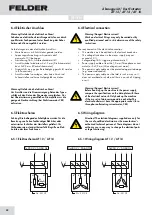 Preview for 42 page of Felder AF 12 Operation Manual