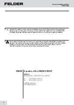 Preview for 2 page of Felder ERM 1050 Operating Manual