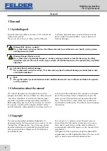 Preview for 6 page of Felder FD 21 professional User Manual