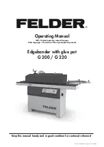 Felder G 200 Operating Manual preview