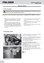 Preview for 22 page of Felder G 200 Operating Manual