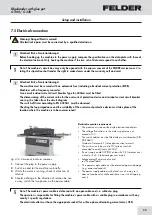 Preview for 23 page of Felder G 200 Operating Manual