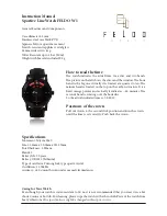 Feldo Luxury Sportive W1 Instruction Manual preview