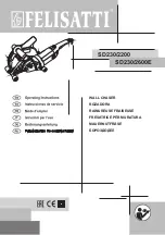 Предварительный просмотр 2 страницы Felisatti SD230/2200 Operating Instructions Manual