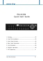 Preview for 1 page of Felix Storch FXV-H1304 Quick Start Manual