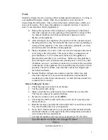 Preview for 7 page of Felix Storch SUMMIT SPR7-OS Use And Care Manual