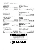 Preview for 56 page of Felker Mason Mate II Operating Instructions And Parts List Manual