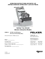 Felker ST11H Operating Instructions And Parts List Manual предпросмотр