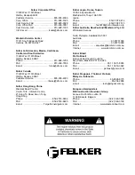 Предварительный просмотр 12 страницы Felker Super Tile Master STM-1000 Operating Instructions And Parts List Manual