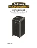 Fellowes 225Ci Technical & Service Manual preview