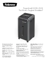 Fellowes 225i Manual preview