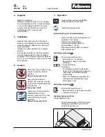 Preview for 6 page of Fellowes 320 320C Operating Instructions Manual