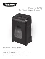 Fellowes 60MC Instructions Manual preview