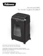 Preview for 1 page of Fellowes 60MC Instructions Manual