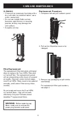 Предварительный просмотр 9 страницы Fellowes AeraMax 90 Operator'S Manual