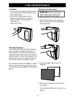 Предварительный просмотр 9 страницы Fellowes AeraMax Pet PT65 Operator'S Manual