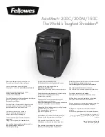 Fellowes AutoMax 100M Manual preview