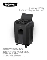 Fellowes AutoMax 100MA Instruction Manual preview