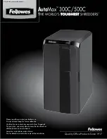 Fellowes AutoMax 300C Instruction Manual preview