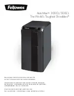 Fellowes AutoMax 300CL Manual preview