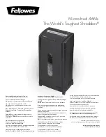 Preview for 1 page of Fellowes BB70773 Manual