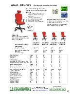 Preview for 25 page of Fellowes C.S. Ergonomics RH 300 Brochure