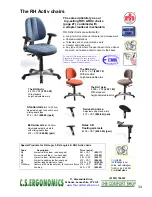 Preview for 34 page of Fellowes C.S. Ergonomics RH 300 Brochure