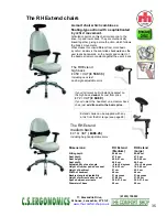 Preview for 35 page of Fellowes C.S. Ergonomics RH 300 Brochure