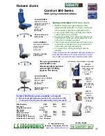 Preview for 37 page of Fellowes C.S. Ergonomics RH 300 Brochure