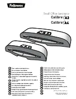 Fellowes Calibre A3 Instructions For Use Manual предпросмотр