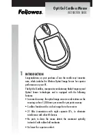 Fellowes Cordless Mouse Instruction Manual preview