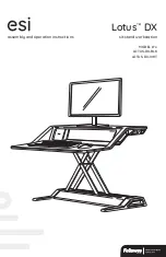 Fellowes ESI LOTUS-DX-BLK Assembly And Operation Instructions Manual preview