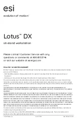 Preview for 8 page of Fellowes ESI LOTUS-DX-BLK Assembly And Operation Instructions Manual