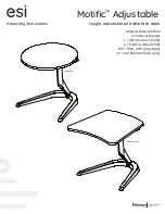 Preview for 1 page of Fellowes esi Motific  Adjustable MOA-12-33344 Assembly Instructions