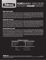 Preview for 8 page of Fellowes FORTISHRED 3250C Instructions Manual